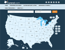 Tablet Screenshot of funeral.com
